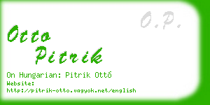 otto pitrik business card